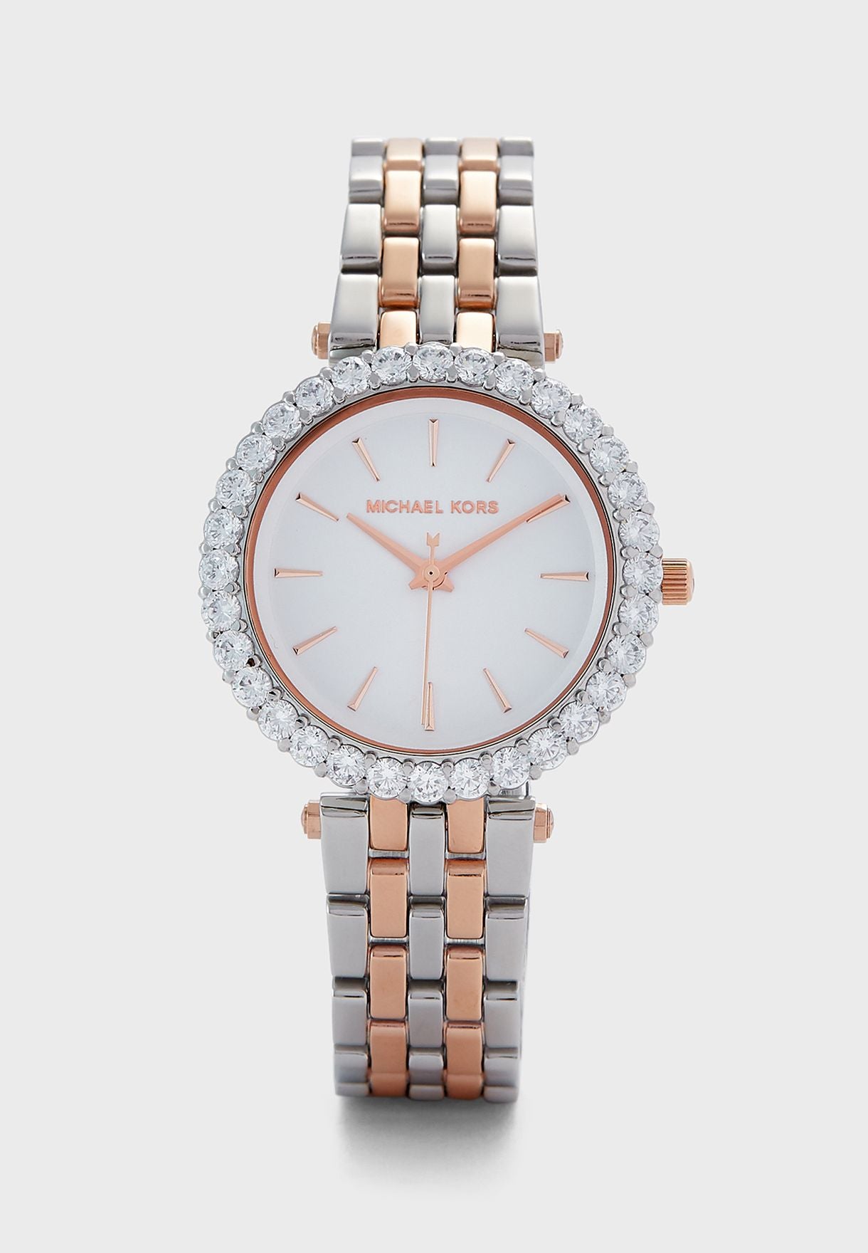 Buy Michael Kors Womens Quartz Darci Two Tone Diamonds Stainless Steel Silver Dial 35mm Watch - Mk4515 in Pakistan