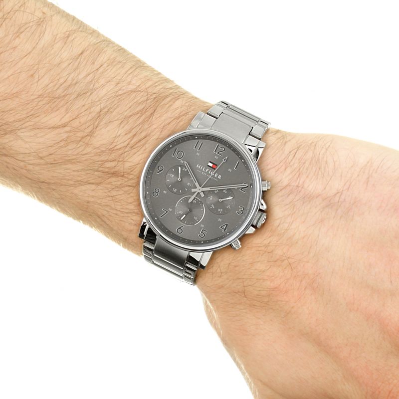 Buy Tommy Hilfiger Chronograph Quartz Stainless Steel Grey Dial 46mm Watch for Men - 1710382 in Pakistan