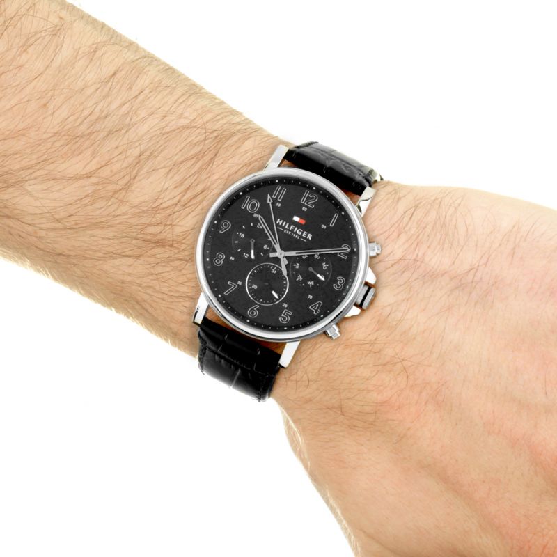 Buy Tommy Hilfiger Quartz Leather Strap Black Dial 46mm Watch for Men - 1710381 in Pakistan