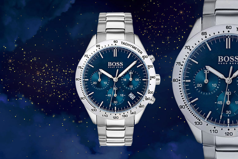 Buy Hugo Boss Mens Chronograph Quartz Talent Stainless Steel Blue Dial 42mm Watch - 1513582 in Pakistan