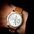 Buy Tommy Hilfiger Mens Quartz Brown Leather Strap Silver Dial 44mm Watch - 1791742 in Pakistan