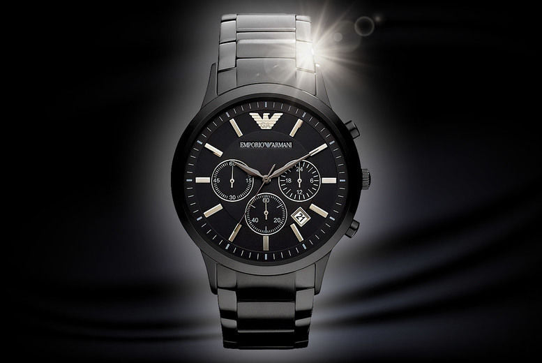 Buy Emporio Armani Mens Quartz Stainless Steel Black Dial 43mm Watch - Ar2453 in Pakistan