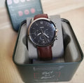 Buy Fossil Men's Chronograph Quartz Brown Leather Strap Grey Dial 44mm Watch FS5408 in Pakistan