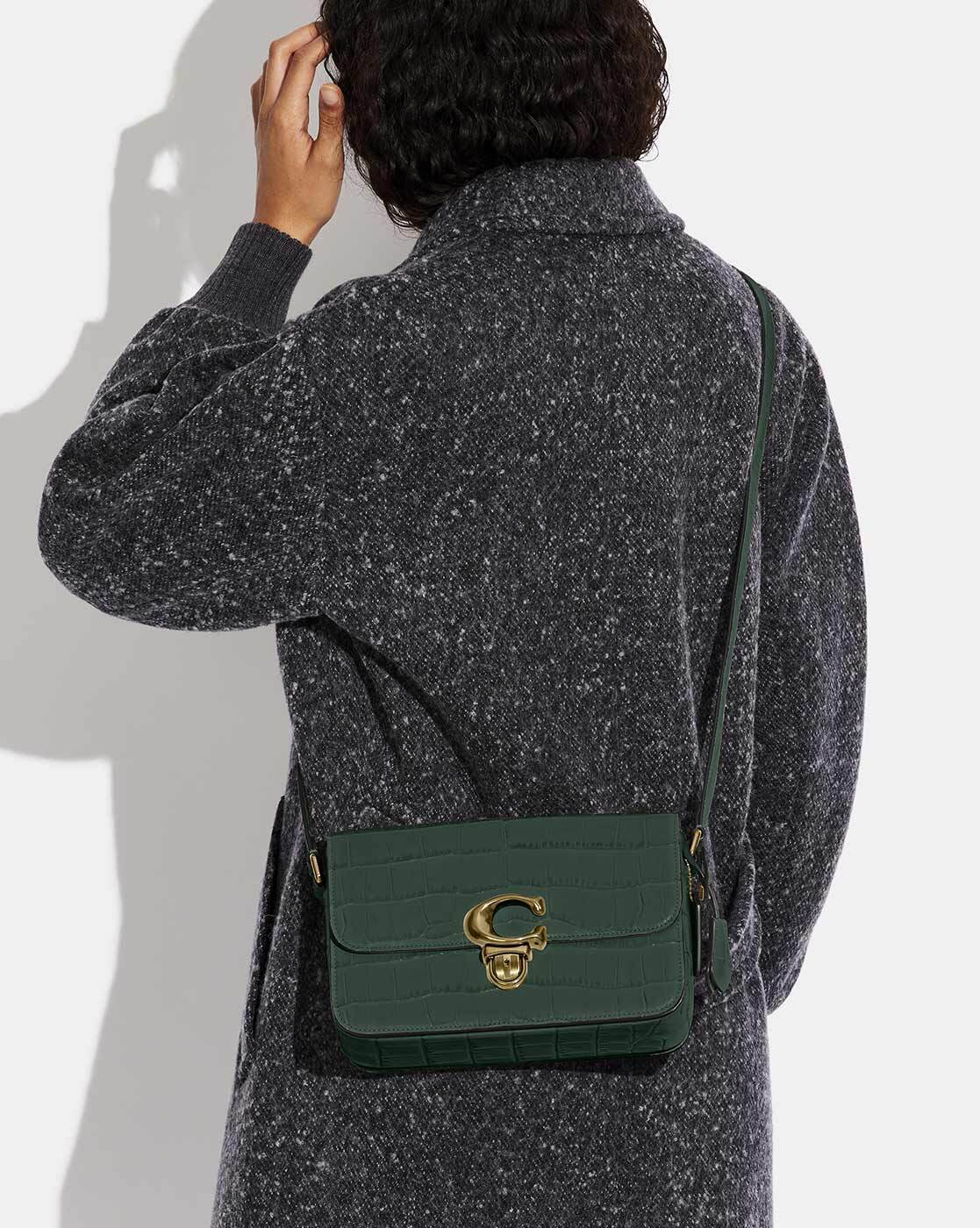 Buy Coach Studio Croc Embossed Bag Medium - Green in Pakistan