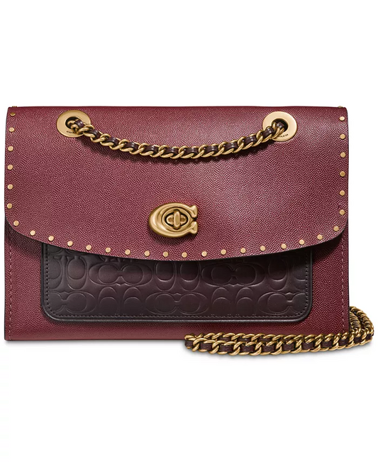 Buy Coach Parker Shoulder Bag Medium - Maroon in Pakistan