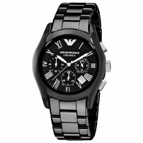 Buy Emporio Armani Chronograph Quartz Ceramic Chain Black Dial 43mm Watch for Men - Ar1400 in Pakistan