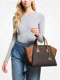 Buy Michael Kors Signature Coated Canvas and Leather Avril Satchel Bag Large in Pakistan