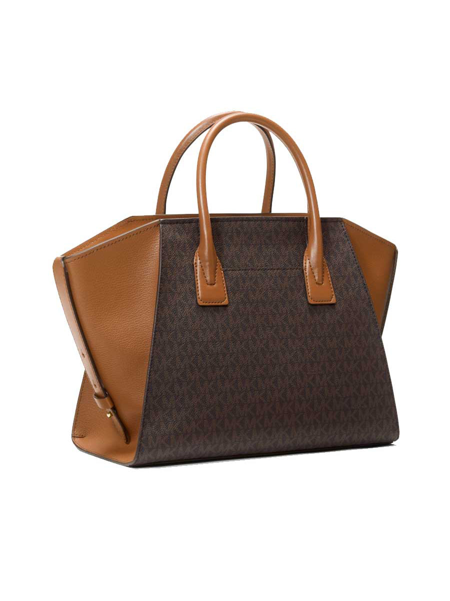 Buy Michael Kors Signature Coated Canvas and Leather Avril Satchel Bag Large in Pakistan