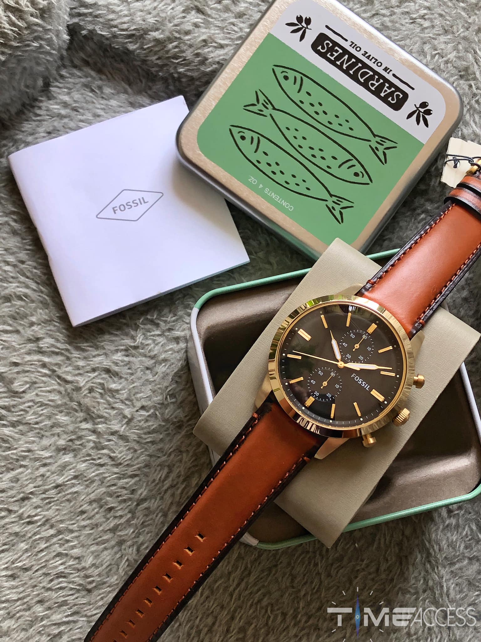 Buy Fossil Men's Chronograph Leather Band Black Dial Watch FS5338 in Pakistan