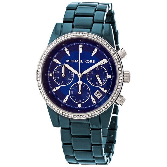 Buy Michael Kors Womens Quartz Blue Stainless Steel Blue Dial 37mm Watch - Mk6722 in Pakistan