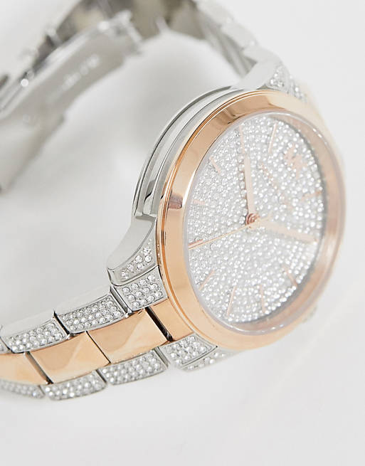 Buy Michael Kors Womens Quartz Runway Mercer Stainless Steel Silver Crystal Dial 38mm Watch - Mk6716 in Pakistan