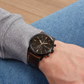 Buy Men's Townsman Stainless Steel And Leather Casual Quartz Chronograph Watch in Pakistan
