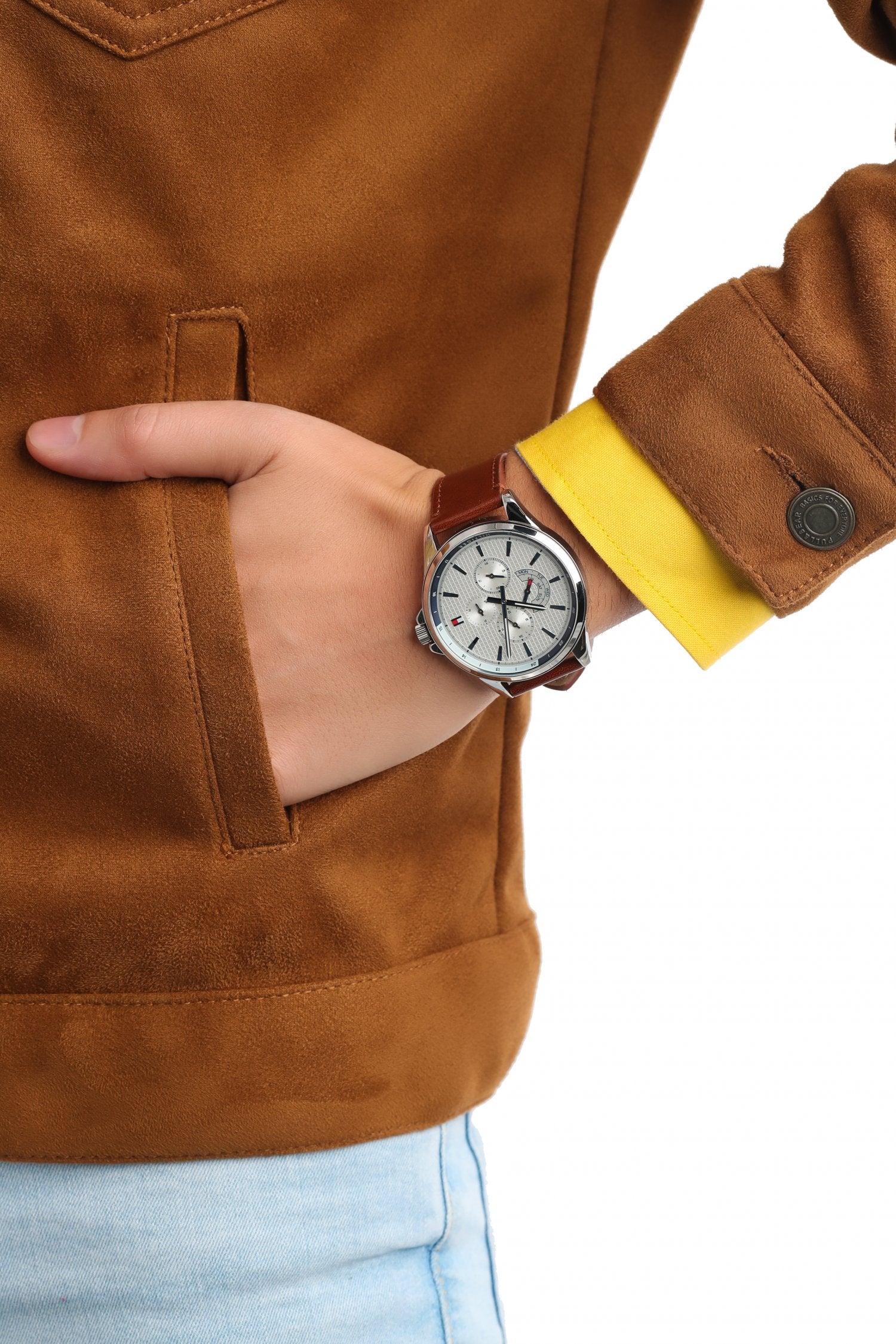 Buy Tommy Hilfiger Quartz Leather Strap White Dial 44mm for Men Watch - 1791614 in Pakistan