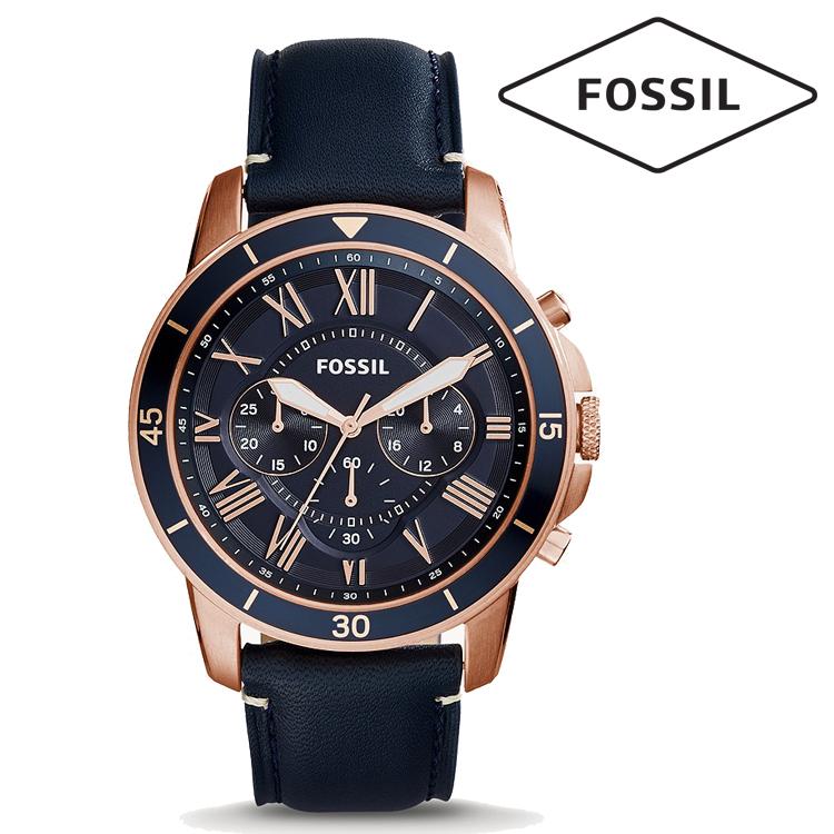 Buy Fossil Men's Chronograph Quartz Blue Leather Strap Blue Dial 43mm Watch FS5237 in Pakistan
