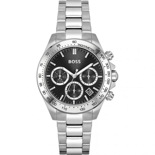 Buy Hugo Boss Womens Quartz Silver Stainless Steel Black Dial 38mm Watch - 1502614 in Pakistan