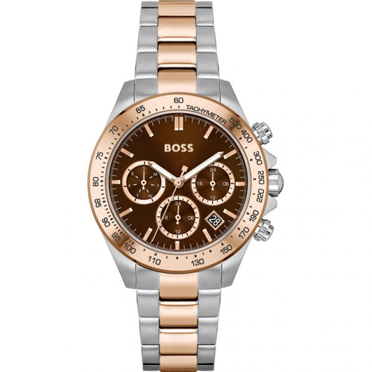 Buy Hugo Boss Womens Quartz Two-tone Stainless Steel Brown Dial 38mm Watch - 1502617 in Pakistan