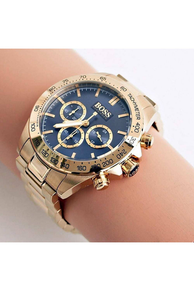 Buy Hugo Boss Men’s Chronograph Quartz Stainless Steel Blue Dial 44mm Watch 1513340 in Pakistan