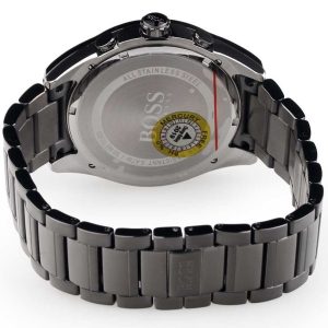 Buy Hugo Boss Mens Chronograph Quartz Onyx Stainless Steel Grey Dial 44mm Watch - 1513364 in Pakistan