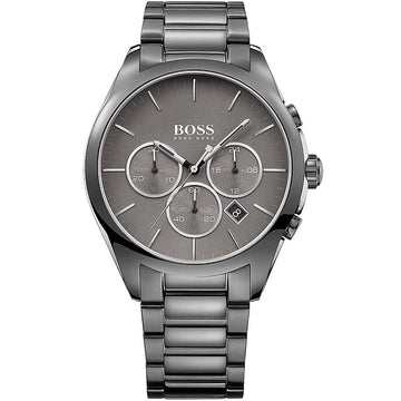 Buy Hugo Boss Mens Chronograph Quartz Onyx Stainless Steel Grey Dial 44mm Watch - 1513364 in Pakistan