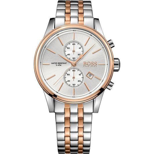 Buy Hugo Boss Mens Chronograph Quartz Jet Two Tone Stainless Steel Silver Dial 42mm Watch - 1513385 in Pakistan