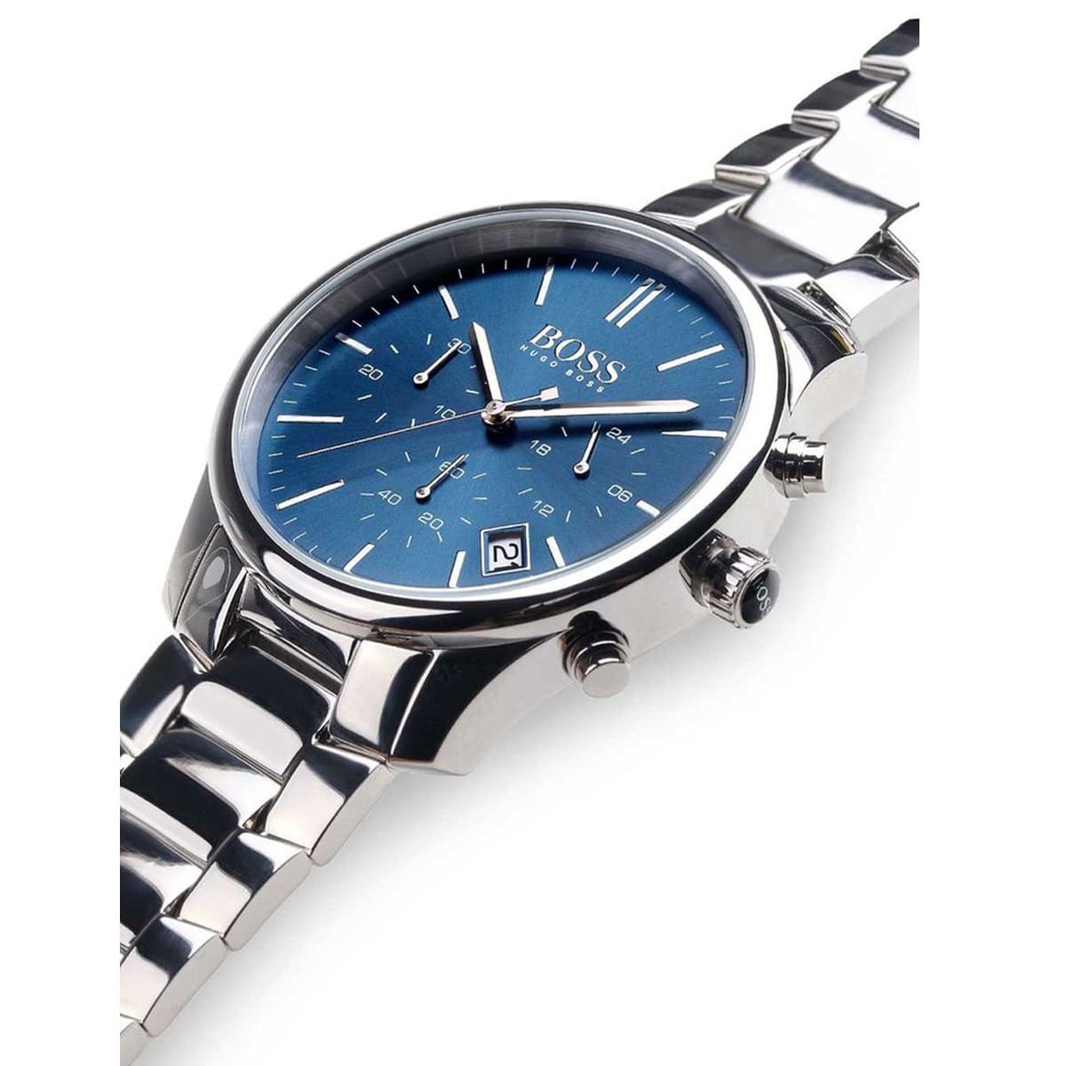 Buy Hugo Boss Quartz Silver Stainless Steel Blue Dial 42mm Watch for Men - 1513434 in Pakistan