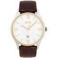Buy Hugo Boss Mens Quartz Brown Leather Strap White Dial 43mm Watch - 1513486 in Pakistan