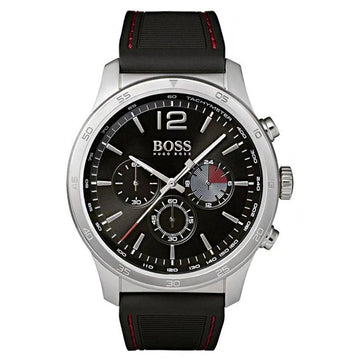 Buy Hugo Boss Chronograph Quartz Silicone Strap Black Dial 44mm Watch for Men - 1513525 in Pakistan