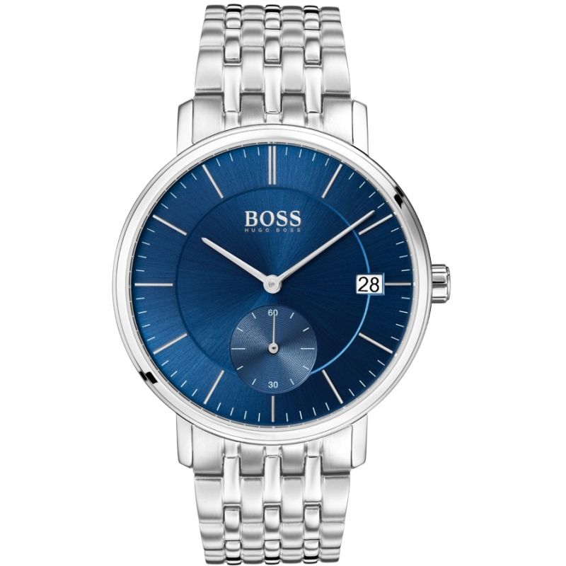 Buy Hugo Boss Mens Quartz Silver Stainless Steel Blue Dial 40mm Watch - 1513642 in Pakistan