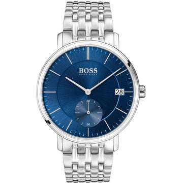 Buy Hugo Boss Mens Quartz Silver Stainless Steel Blue Dial 40mm Watch - 1513642 in Pakistan