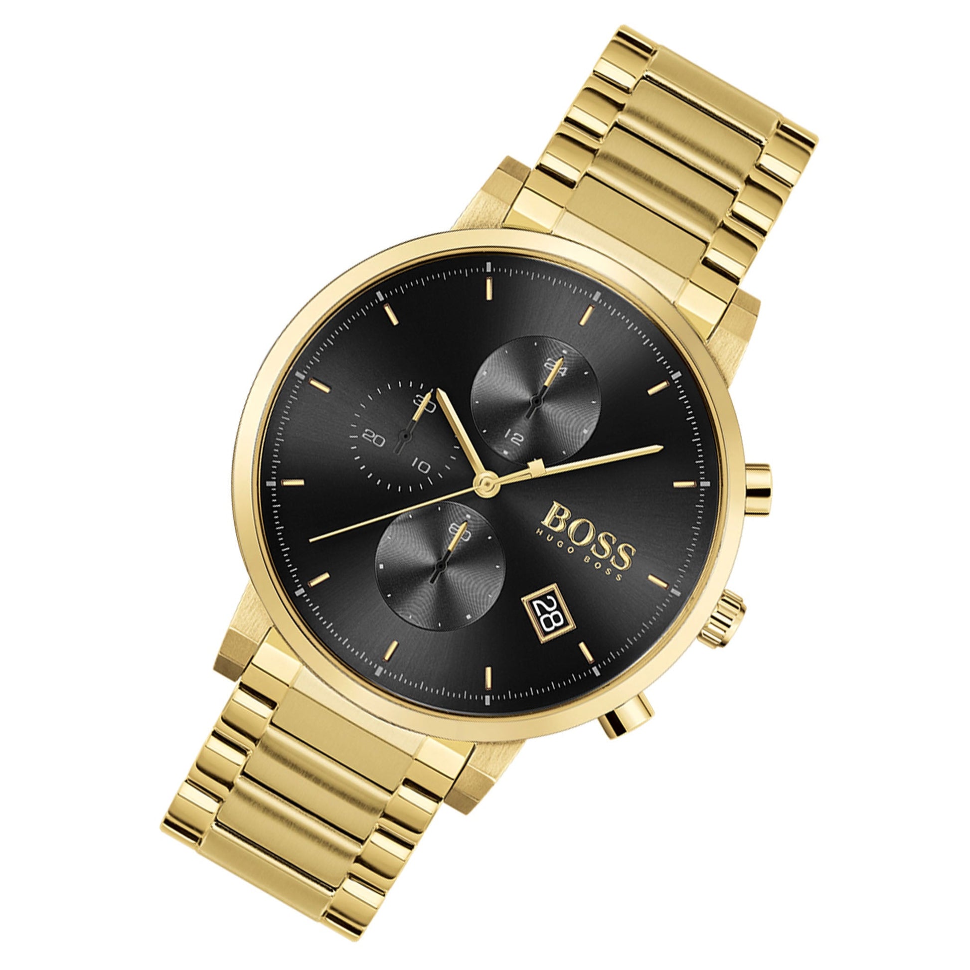 Buy Hugo Boss Mens Chronograph Quartz Integrity Stainless Steel Black Dial 43mm Watch - 1513781 in Pakistan