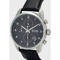 Buy Hugo Boss Quartz Black Leather Strap Black Dial 44mm Watch for Men - 1513782 in Pakistan