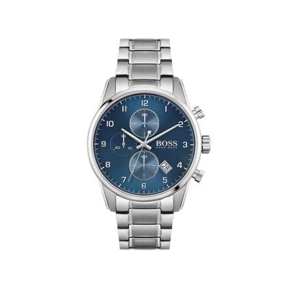 Buy Hugo Boss Mens Quartz Skymaster Chrono Stainless Steel Blue Dial 44mm Watch - 1513784 in Pakistan