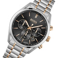 Buy Hugo Boss Mens Chronograph Champion Silver Stainless Steel Black Dial 44mm Watch - 1513819 in Pakistan
