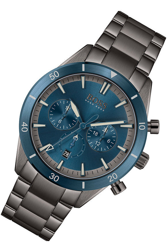 Buy Hugo Boss Men’s Chronograph Quartz Stainless Steel Blue Dial 44mm Watch 1513863 in Pakistan