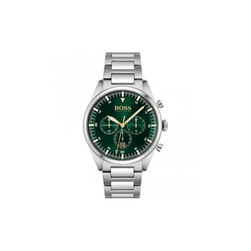 Buy Hugo Boss Mens Quartz Pioneer Stainless Steel Green Dial 44mm Watch - 1513868 in Pakistan
