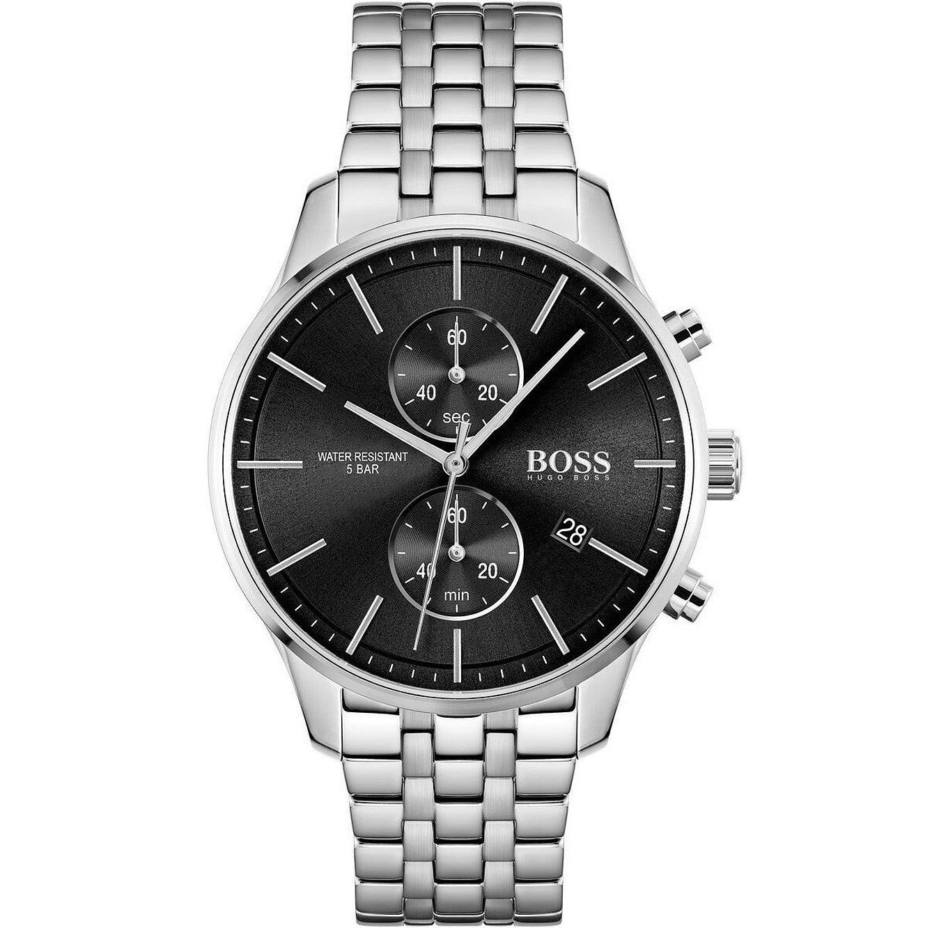 Buy Hugo Boss Mens Quartz Associate Stainless Steel Black Dial 42mm Watch - 1513869 in Pakistan