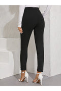 Buy Shein High Rise Vented Ankle Cut Trousers in Pakistan