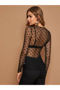 Buy Shein Polka Dot Sheer Mesh Top Without Bra in Pakistan