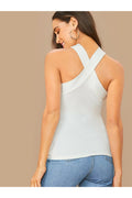 Buy SHEIN BAE Form-Fitting Crisscross Halter Top in Pakistan