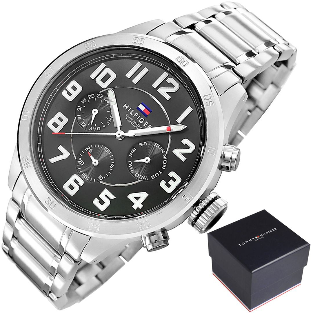 Buy Tommy Hilfiger Quartz Stainless Steel Black Dial 46mm Watch for Men - 1791054 in Pakistan