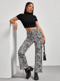 Buy Shein Unity Mock Neck Zip Half Placket Rib Knit Top in Pakistan