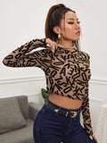 Buy Shein Unity Allover Letter Graphic Sheer Mesh Crop Top Without Bra in Pakistan