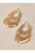 Buy Shein Disc Tassel Hoop Earrings in Pakistan