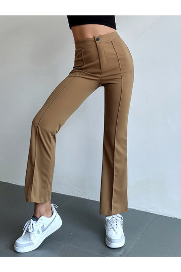 Buy Shein Seam Front High Waist Flare Leg Pants in Pakistan