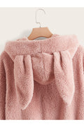 Buy Shein EZwear Drop Shoulder 3D Ears Design Teddy Hoodie - Small in Pakistan