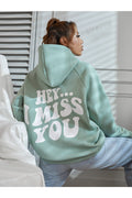 Buy Shein Slogan Graphic Raglan Sleeve Hoodie - Small in Pakistan