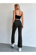 Buy Shein Seam Front High Waist Flare Leg Pants in Pakistan