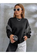 Buy Shein EZwear Solid Fringe Detail Drop Shoulder Sweatshirt - Small in Pakistan