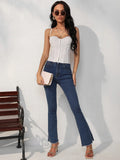 Buy Shein Sxy Lace Trim Hook & Eye Cami Top in Pakistan