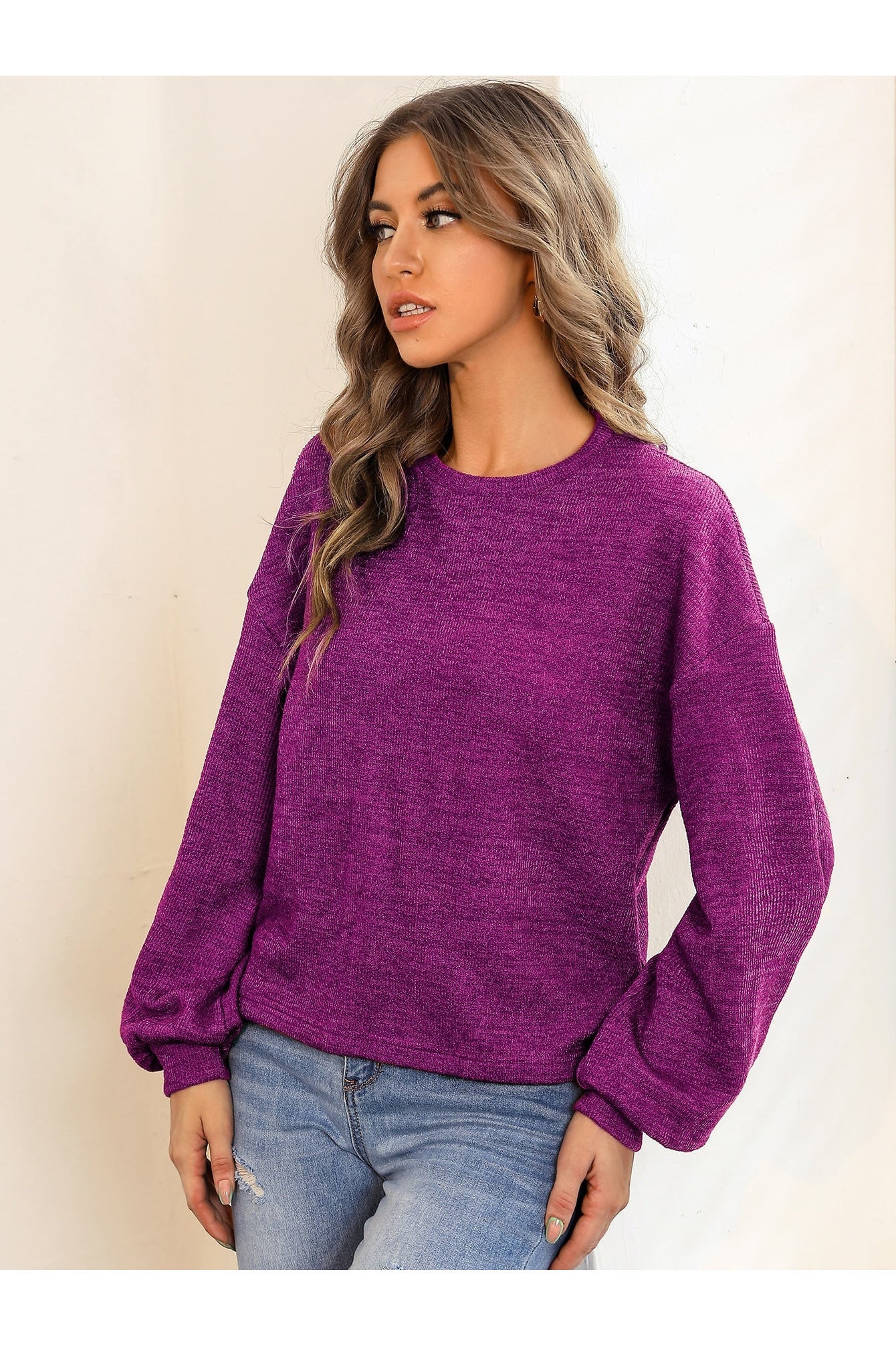 Buy Shein Unity Solid Drop Shoulder Pullover - Small in Pakistan